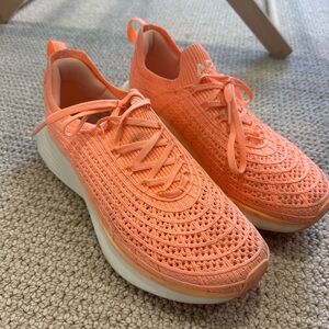 APL Orange and Pink Sneakers with Knit Texture